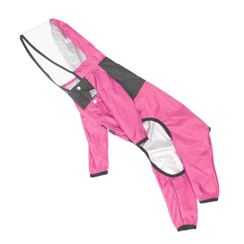 Dog Raincoat Clothing Waterproof Poncho Pet Puppy Jacket Coat Hooded Pink S