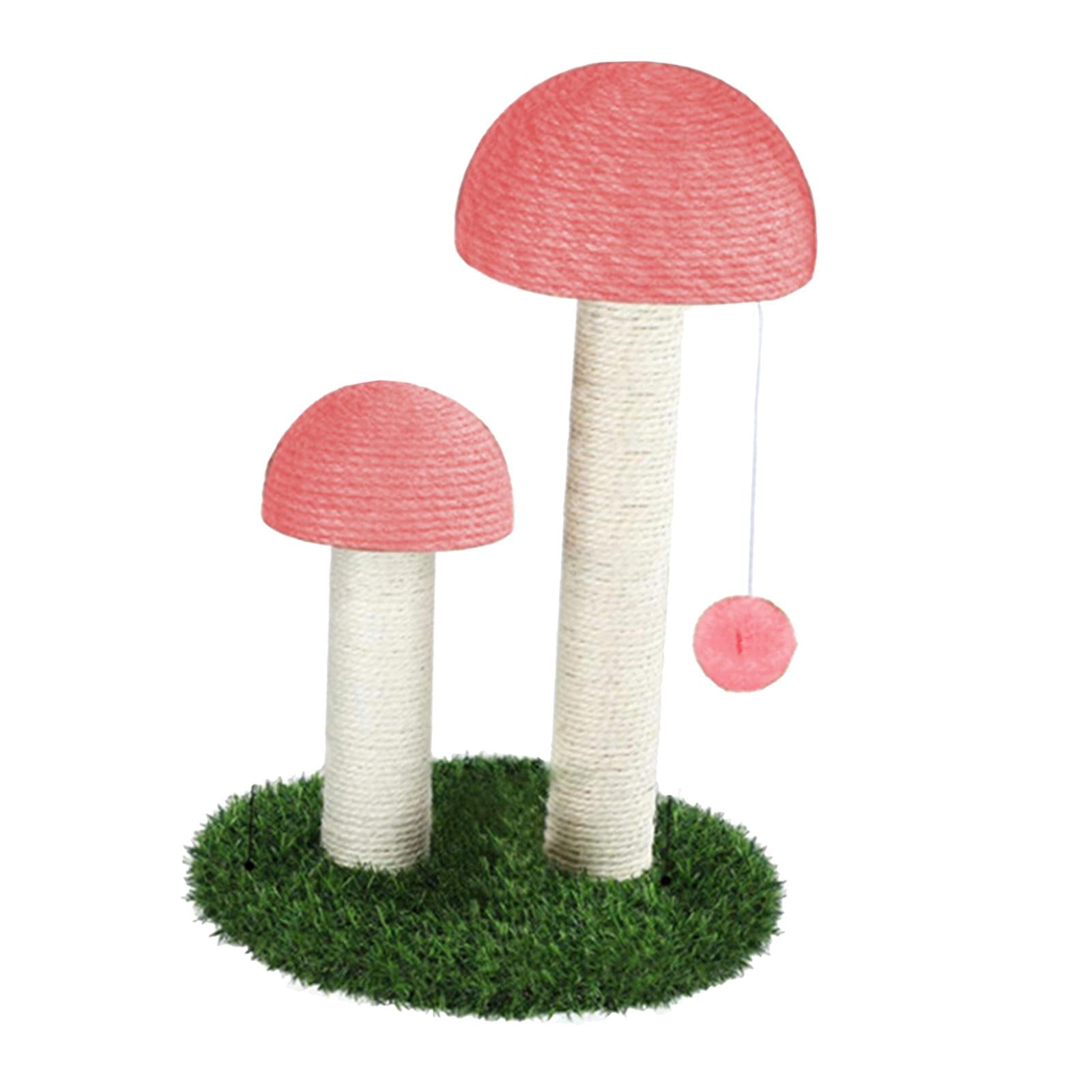 Cat Scratching Post Mushroom Scratching Post for Cat Kitten Pink with Ball