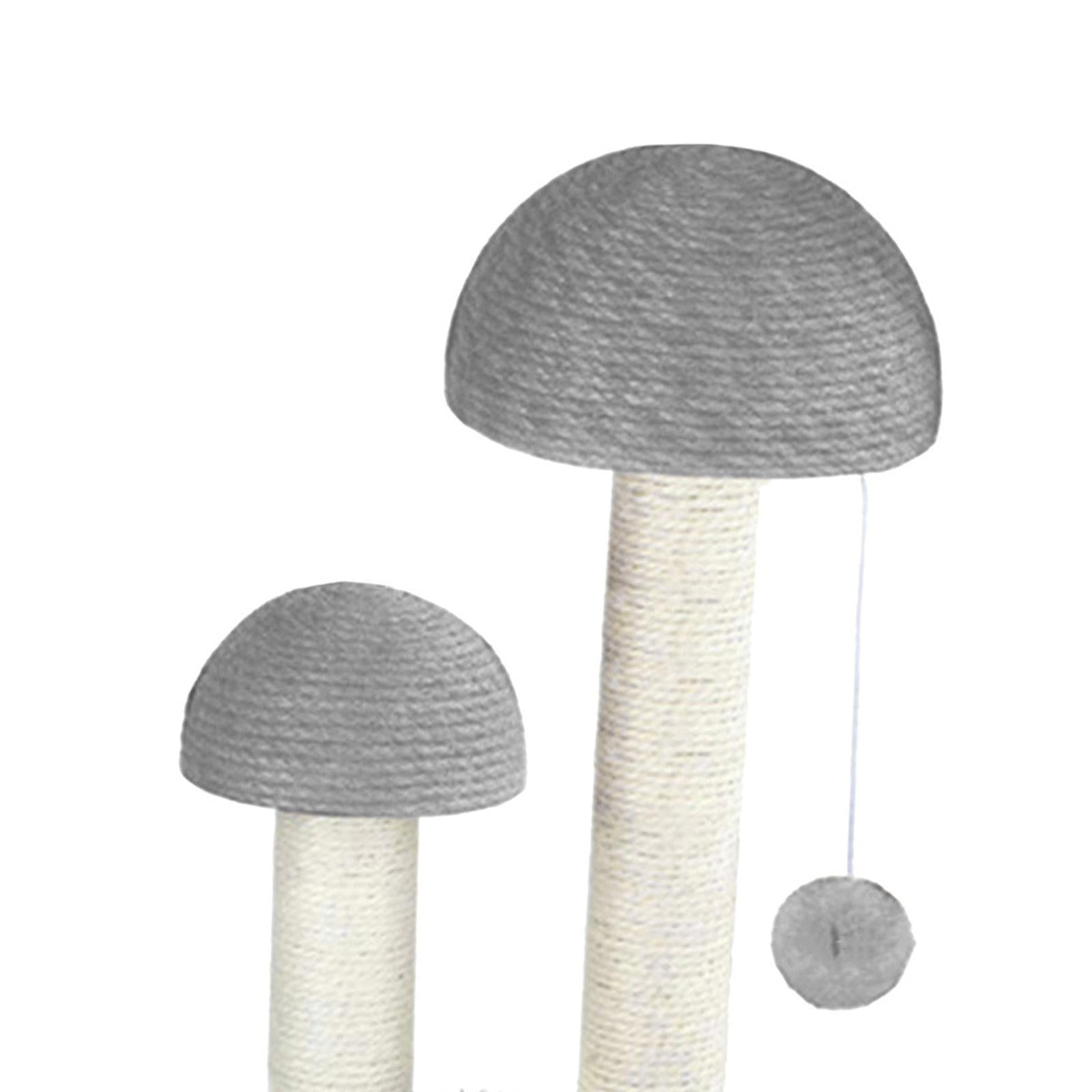 Cat Scratching Post Mushroom Scratching Post for Cat Kitten Gray with Ball