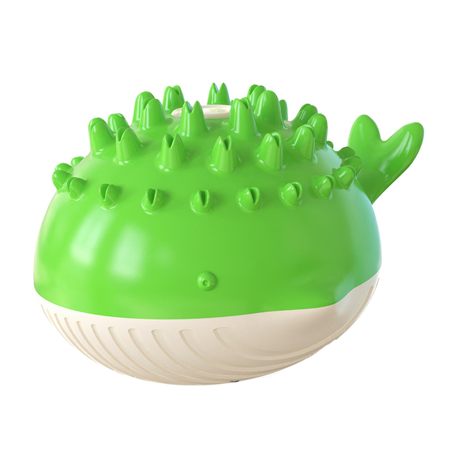 Dog Bath Toy Water Spray Whale Induction Sprinkler Teething Play Toys Green