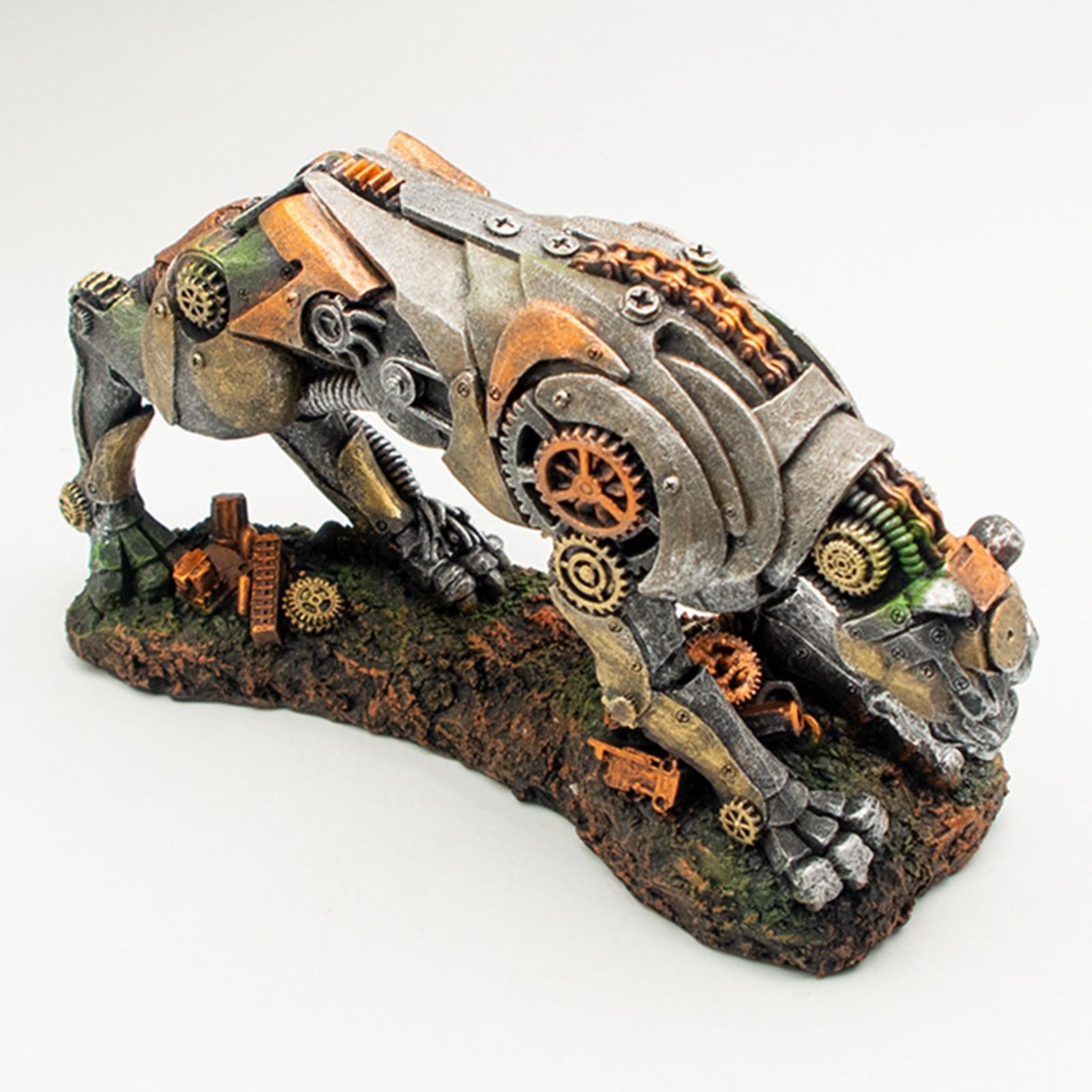 Aquarium Ornament Machine Gear Leopard Fish Tank Barrel Crafts Waterscape
