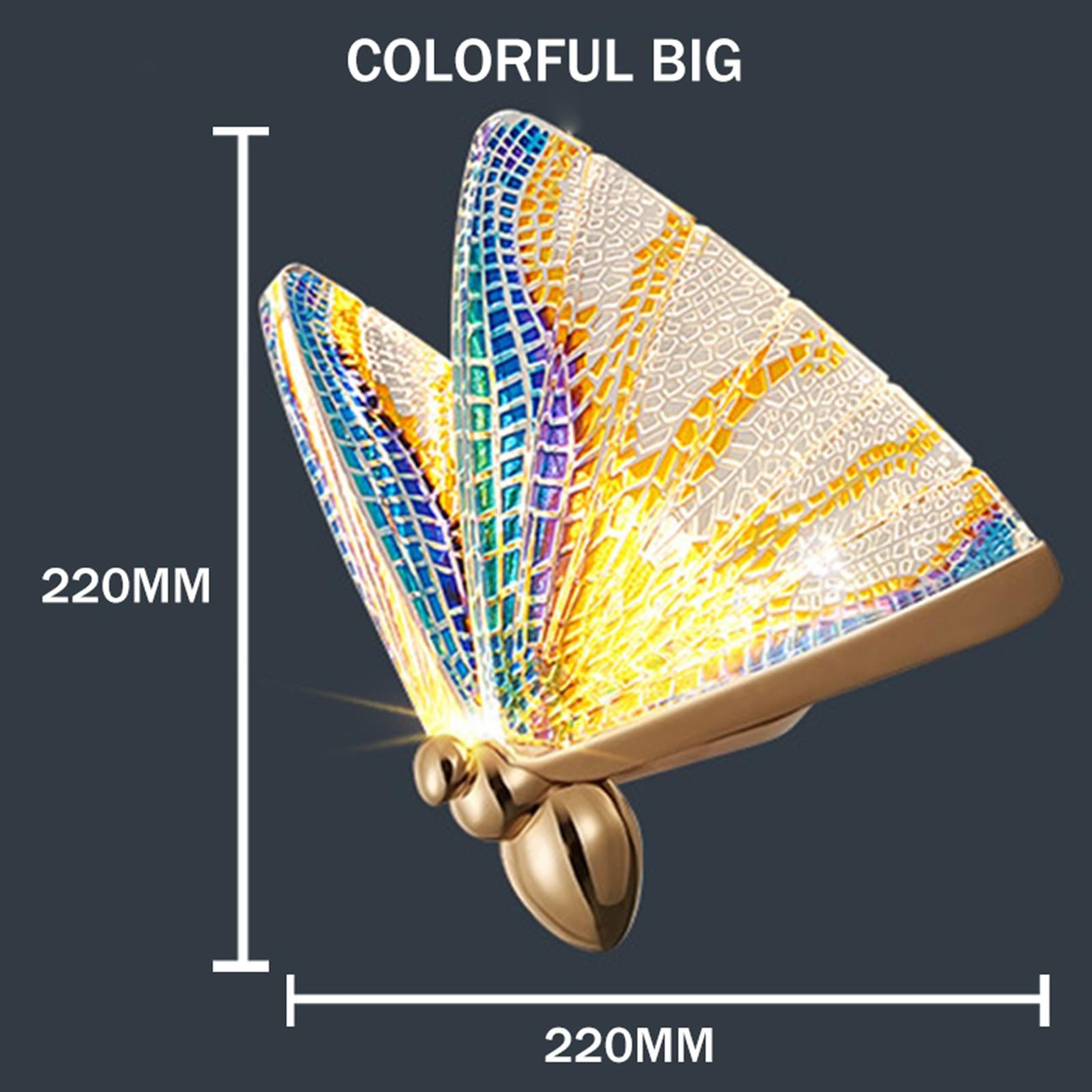 Art Butterfly Wall Light Bedside Sconce Lamp Lighting Nightlight Colorful L
