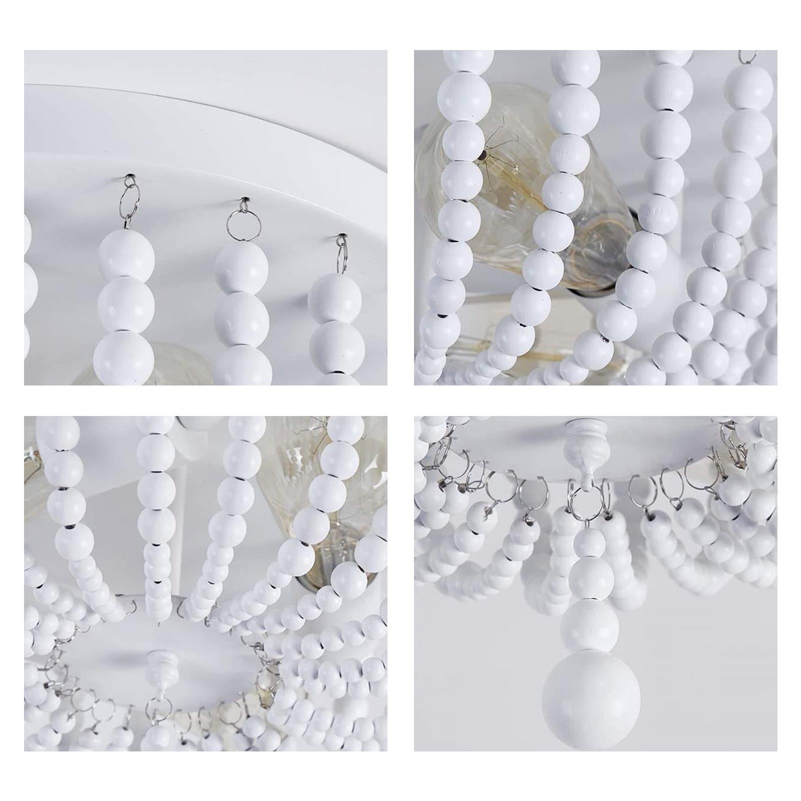 Boho Chandelier Ceiling Lights Flush Mount Decoration 40x28cm 3 Head Base
