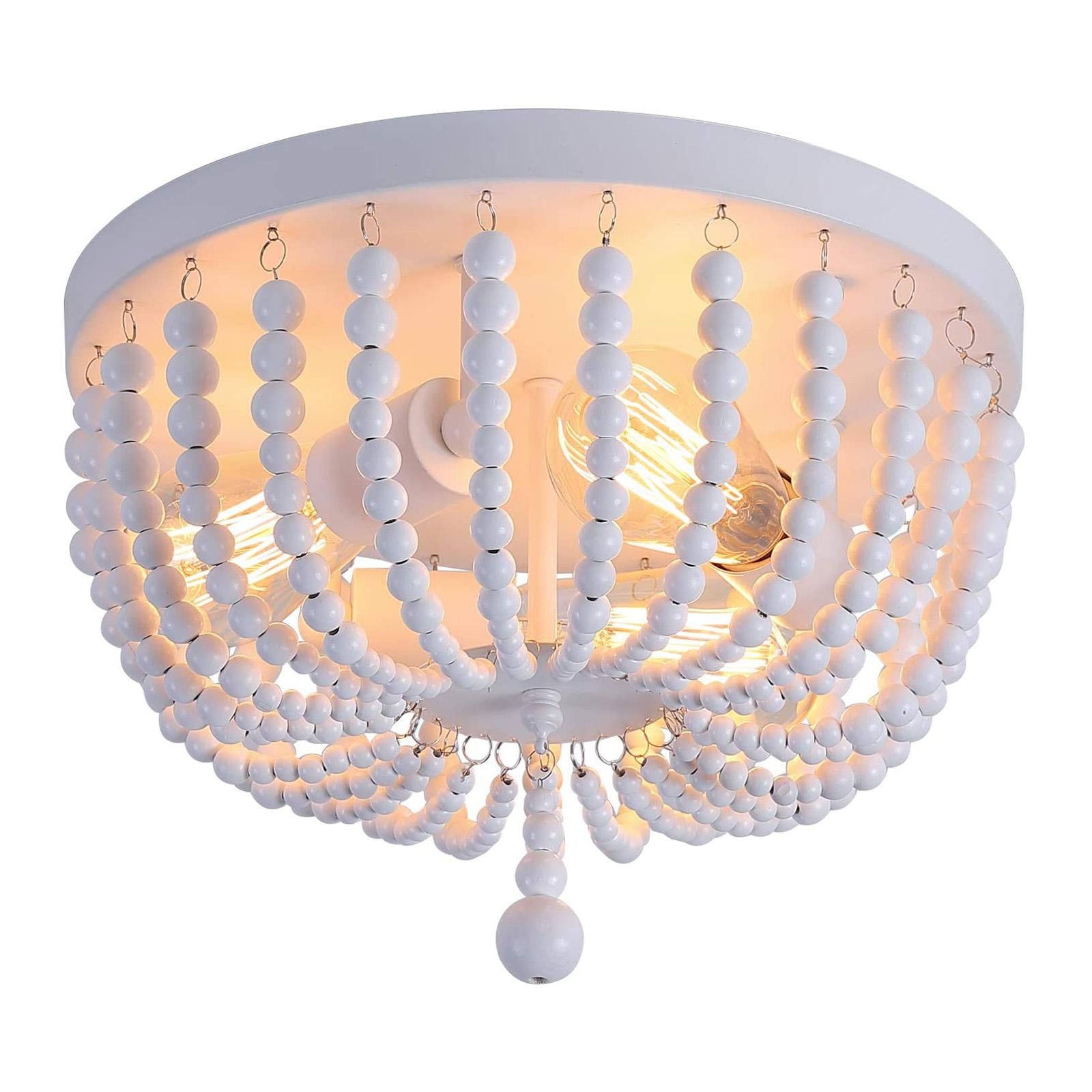 Boho Chandelier Ceiling Lights Flush Mount Decoration 40x28cm 3 Head Base