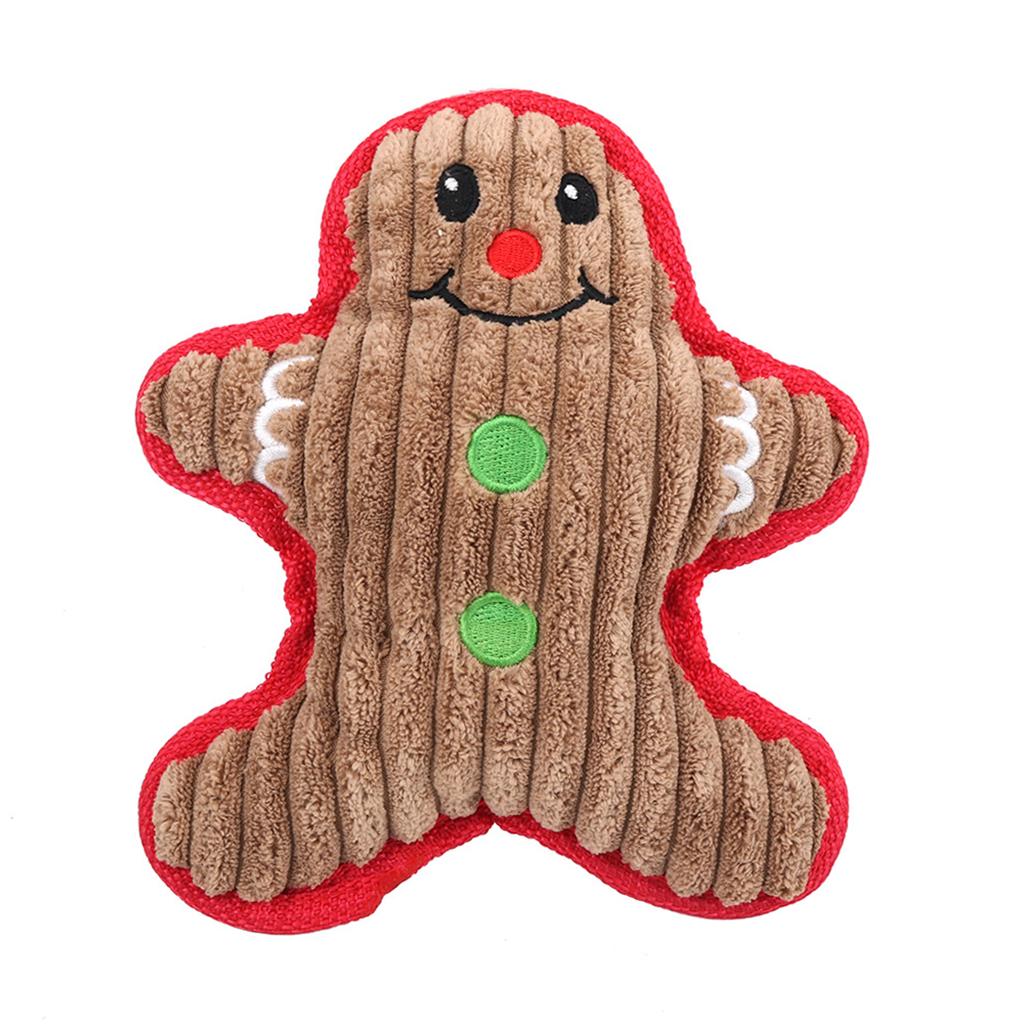 Dog Squeaky Toys Plush Toy Cat Dog Fun Interactive Squeaker Snowman