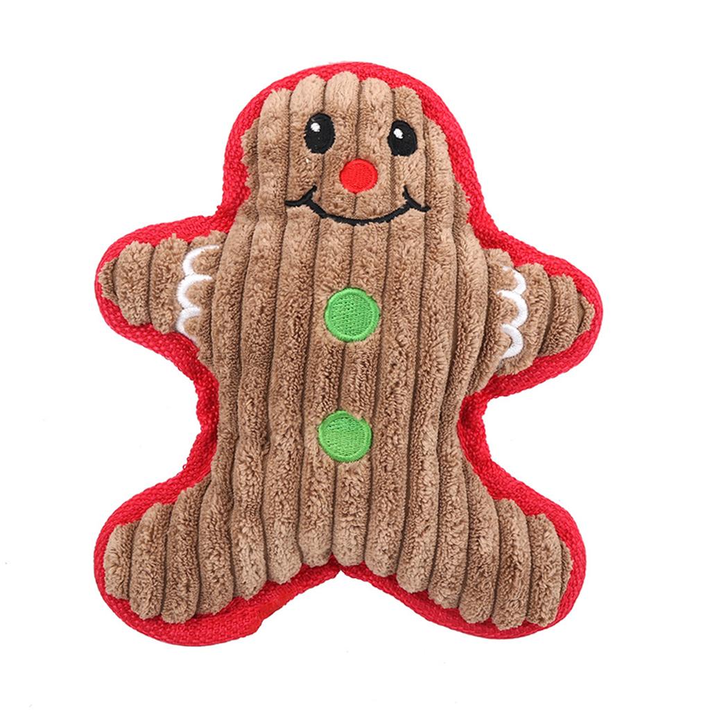 Dog Squeaky Toys Plush Toy Cat Dog Fun Interactive Squeaker Snowman