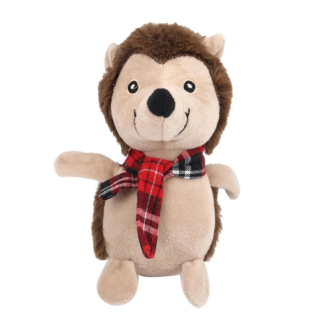 Dog Squeaky Toys Plush Toy Cat Dog Fun Interactive Squeaker Brown Bear