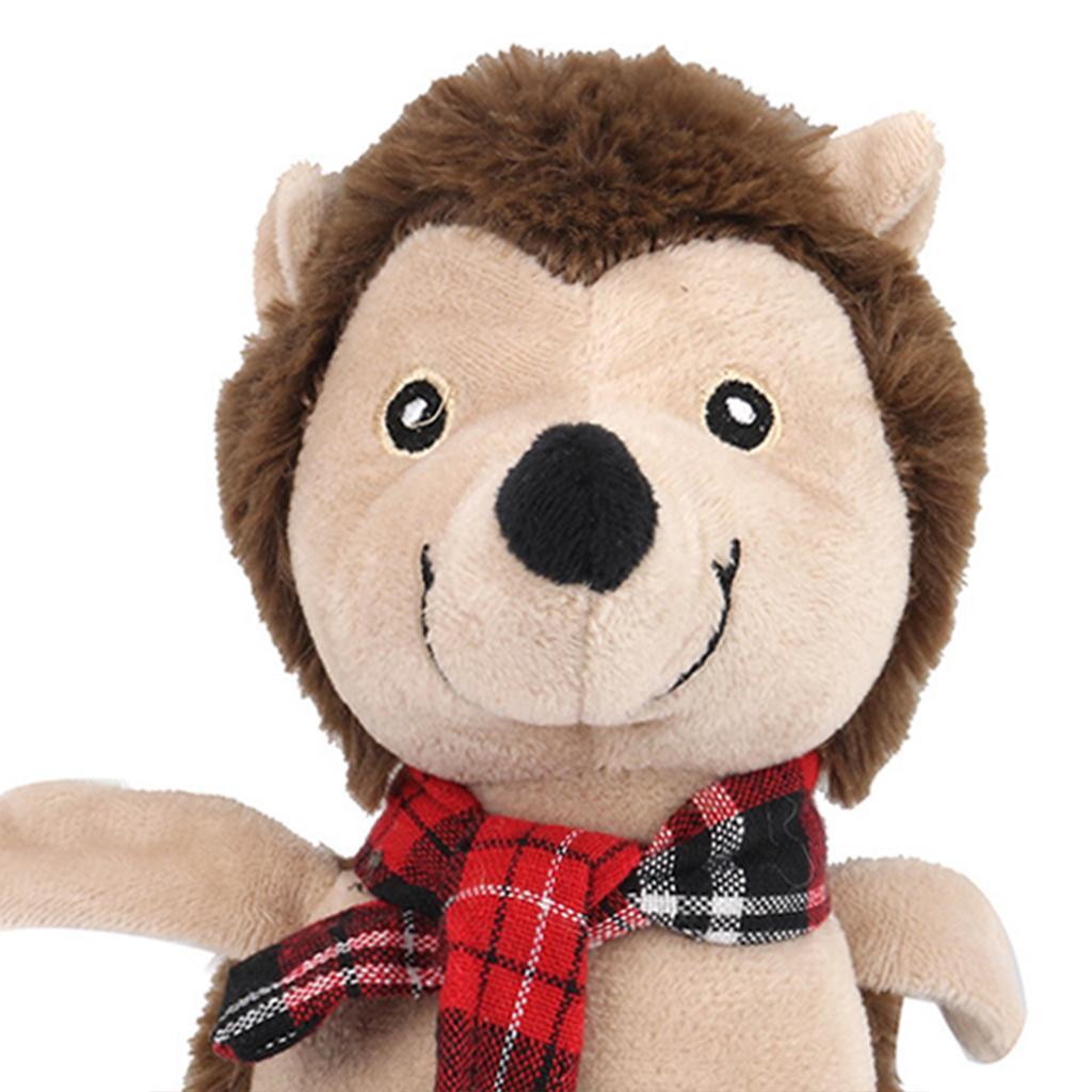 Dog Squeaky Toys Plush Toy Cat Dog Fun Interactive Squeaker Brown Bear