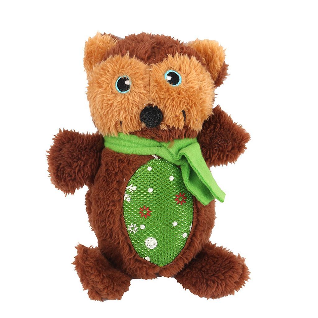 Dog Squeaky Toys Plush Toy Cat Dog Fun Interactive Squeaker Bear