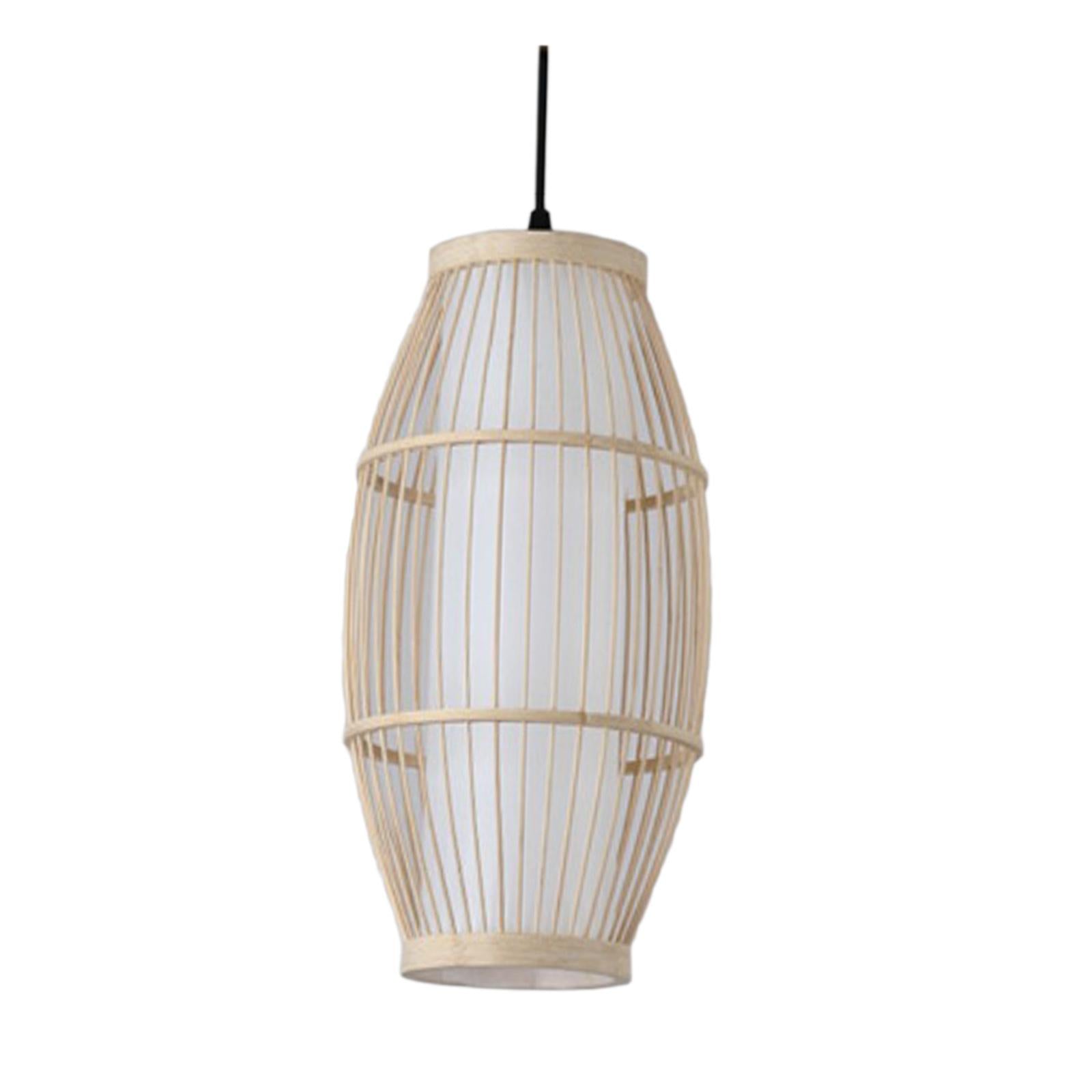 Chinese Style Bamboo Chandelier Decorative E27 Retro for Aisle 9.8x19.7inch