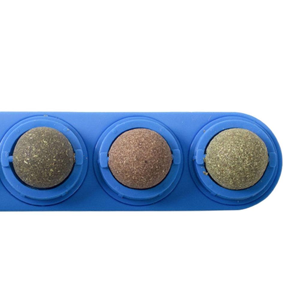 Catnip Balls Natural Removable for Teeth Grinding Cat Ball Toy Blue