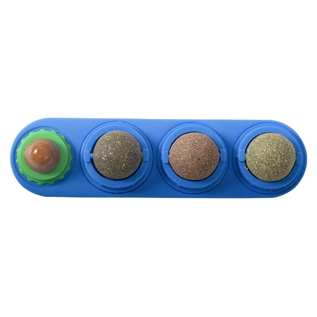 Catnip Balls Natural Removable for Teeth Grinding Cat Ball Toy Blue
