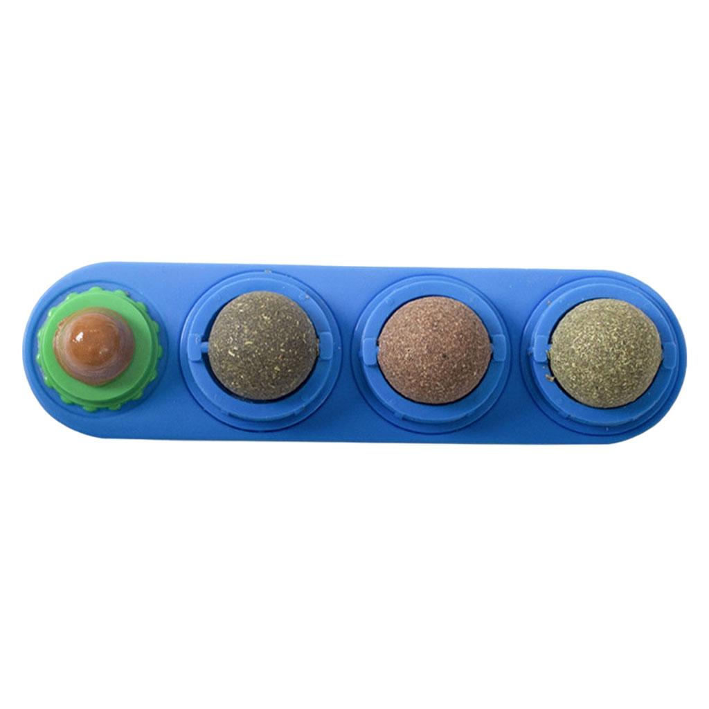 Catnip Balls Natural Removable for Teeth Grinding Cat Ball Toy Blue