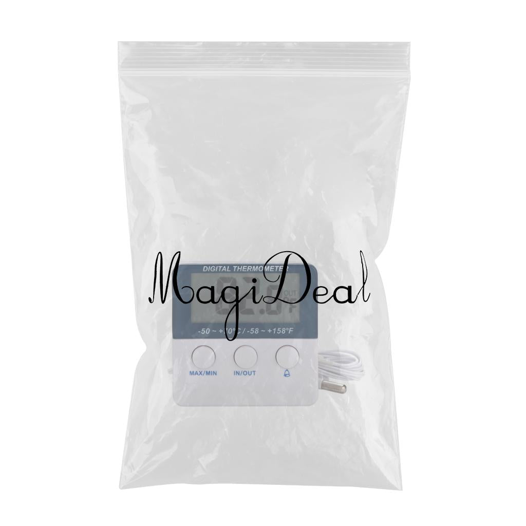 Aquarium Thermometer Large Display with Alarm Function for Water Terrarium