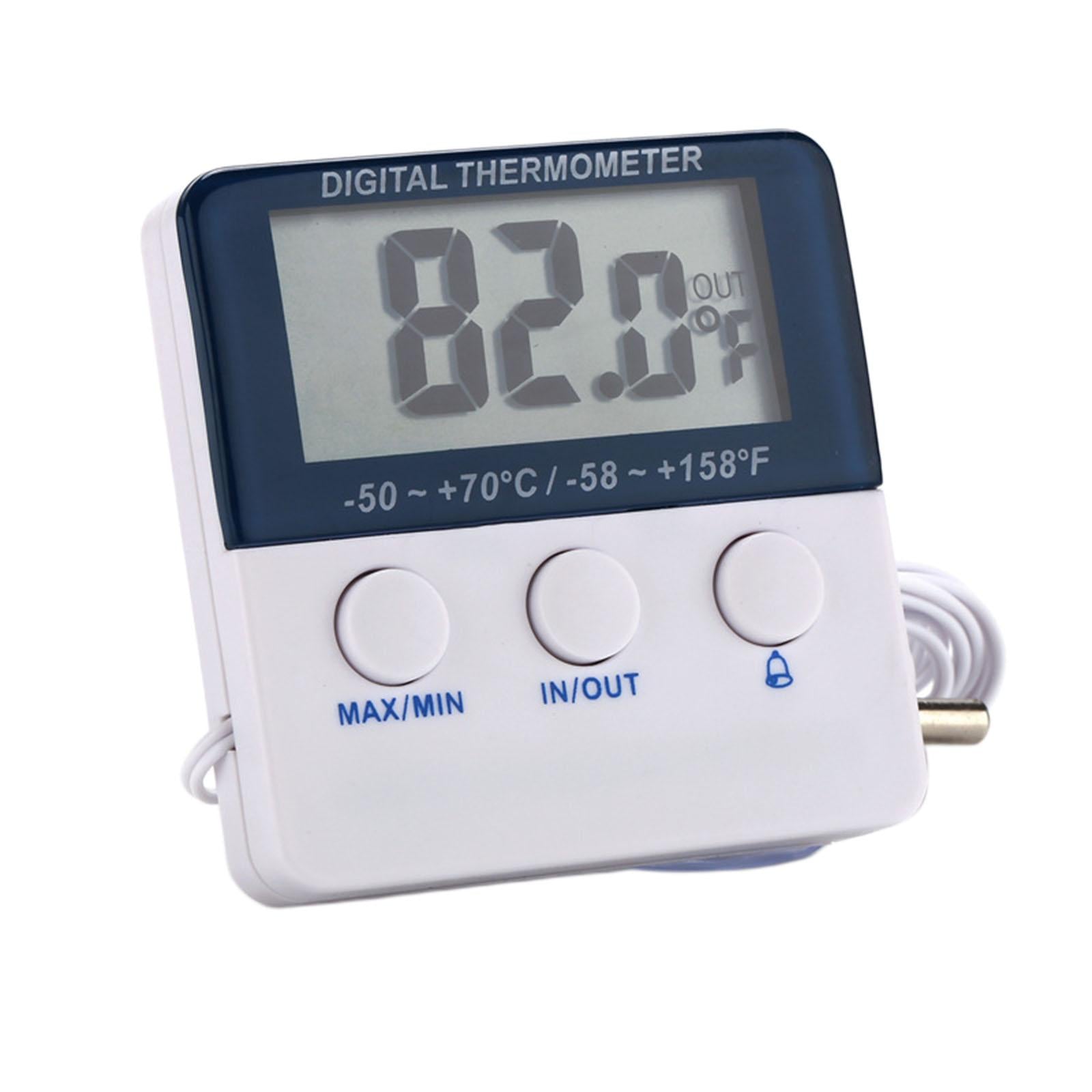 Aquarium Thermometer Large Display with Alarm Function for Water Terrarium