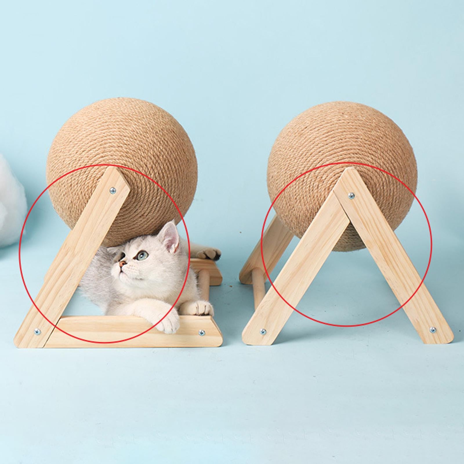 Cat Scratching Ball Exercise Wooden for Pet Supplies 7.09x7.09x6.29 inch