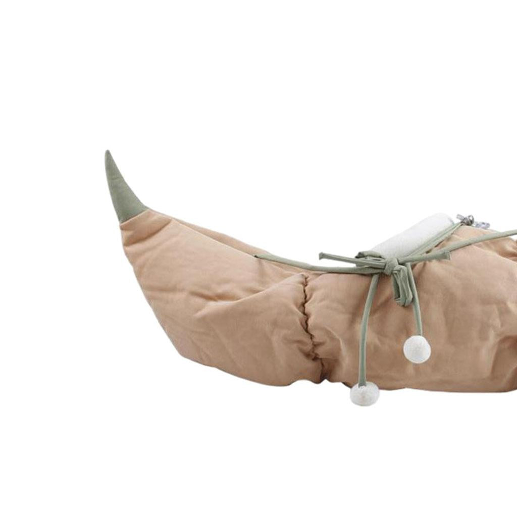 Collapsible Cat Tunnel Bed Pet Sleeping Bag Hanging Hammock for Indoor Home White
