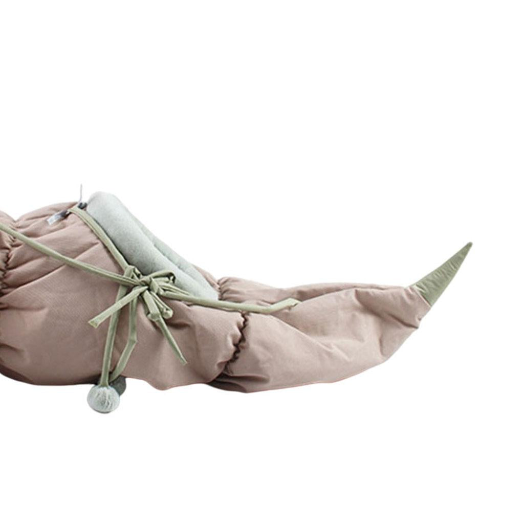 Collapsible Cat Tunnel Bed Pet Sleeping Bag Hanging Hammock for Indoor Home Green