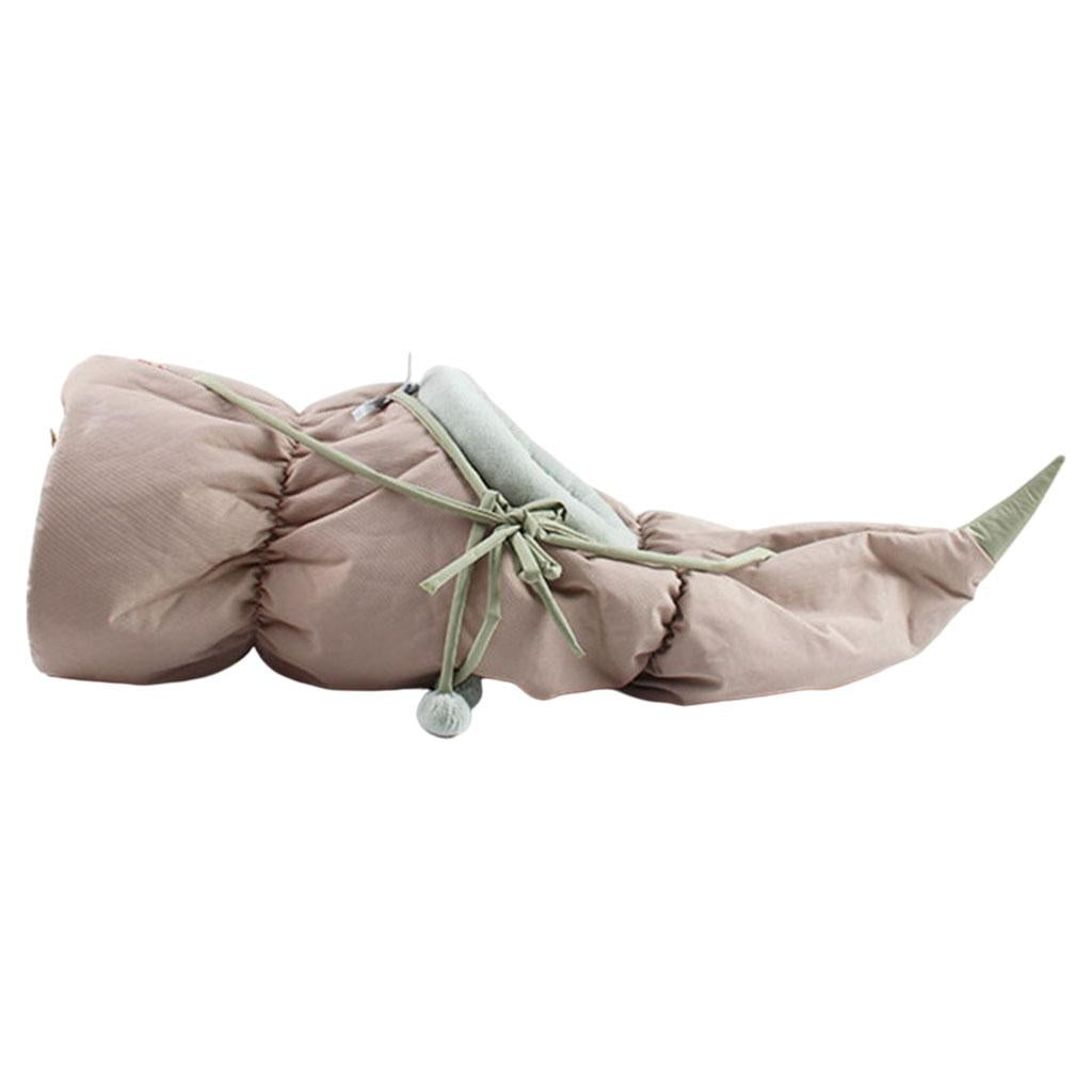 Collapsible Cat Tunnel Bed Pet Sleeping Bag Hanging Hammock for Indoor Home Green