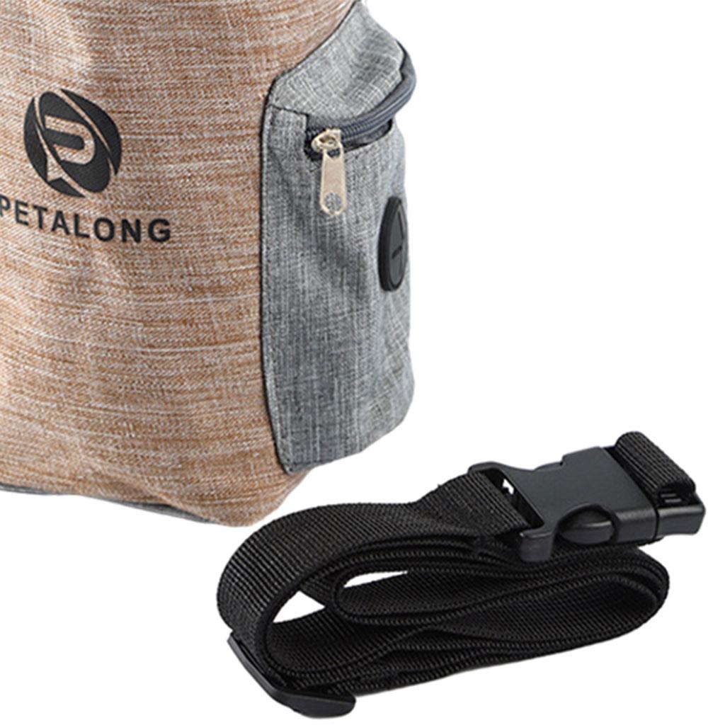 Cation Dog Snack Bag Dispenser Wear Resistant for Puppy Education Travelling Brown