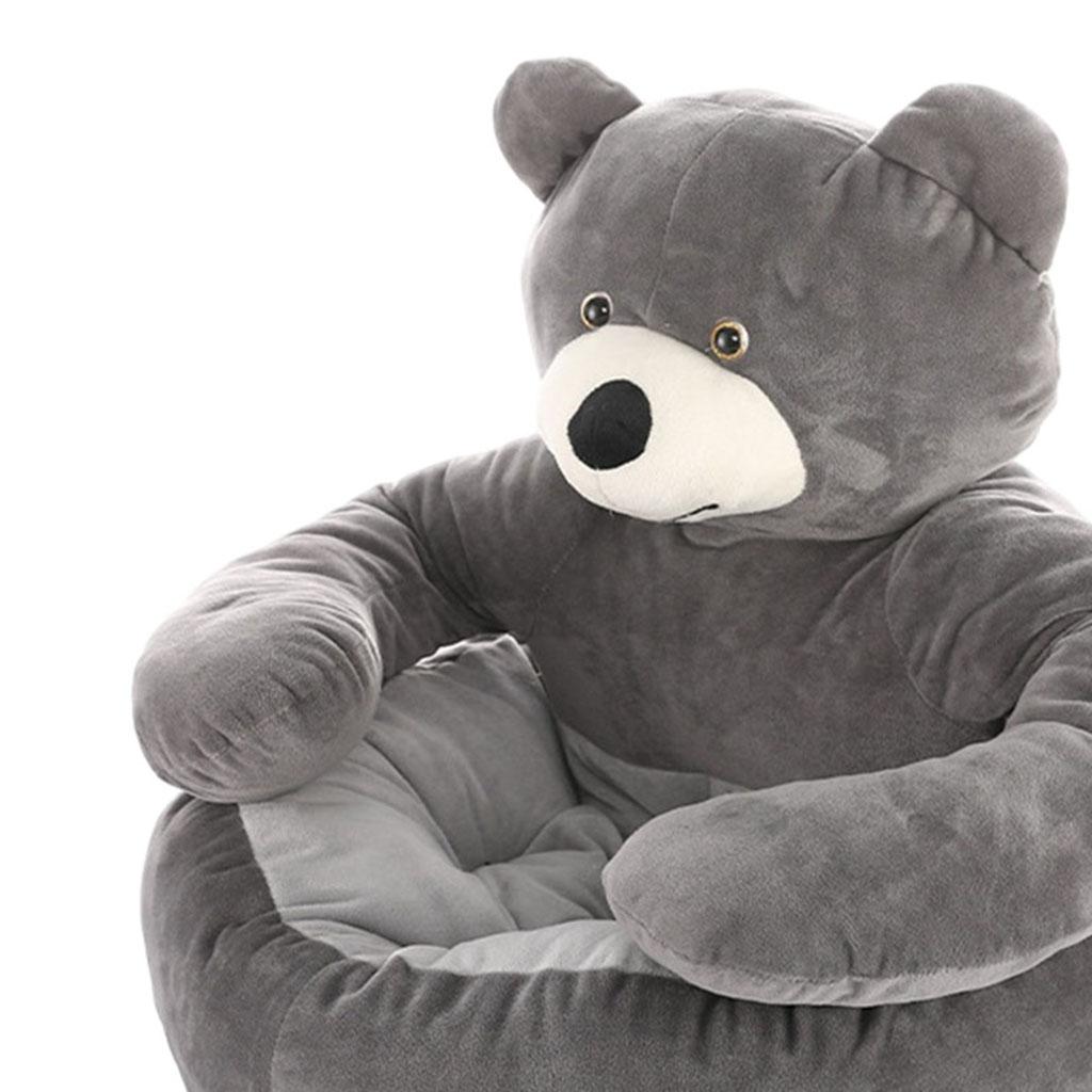Bear Hug Cat Dog House Bed Kitten Pet Soft Fleece Puppy Cosy Kitten Bed Sofa Gray 50cm