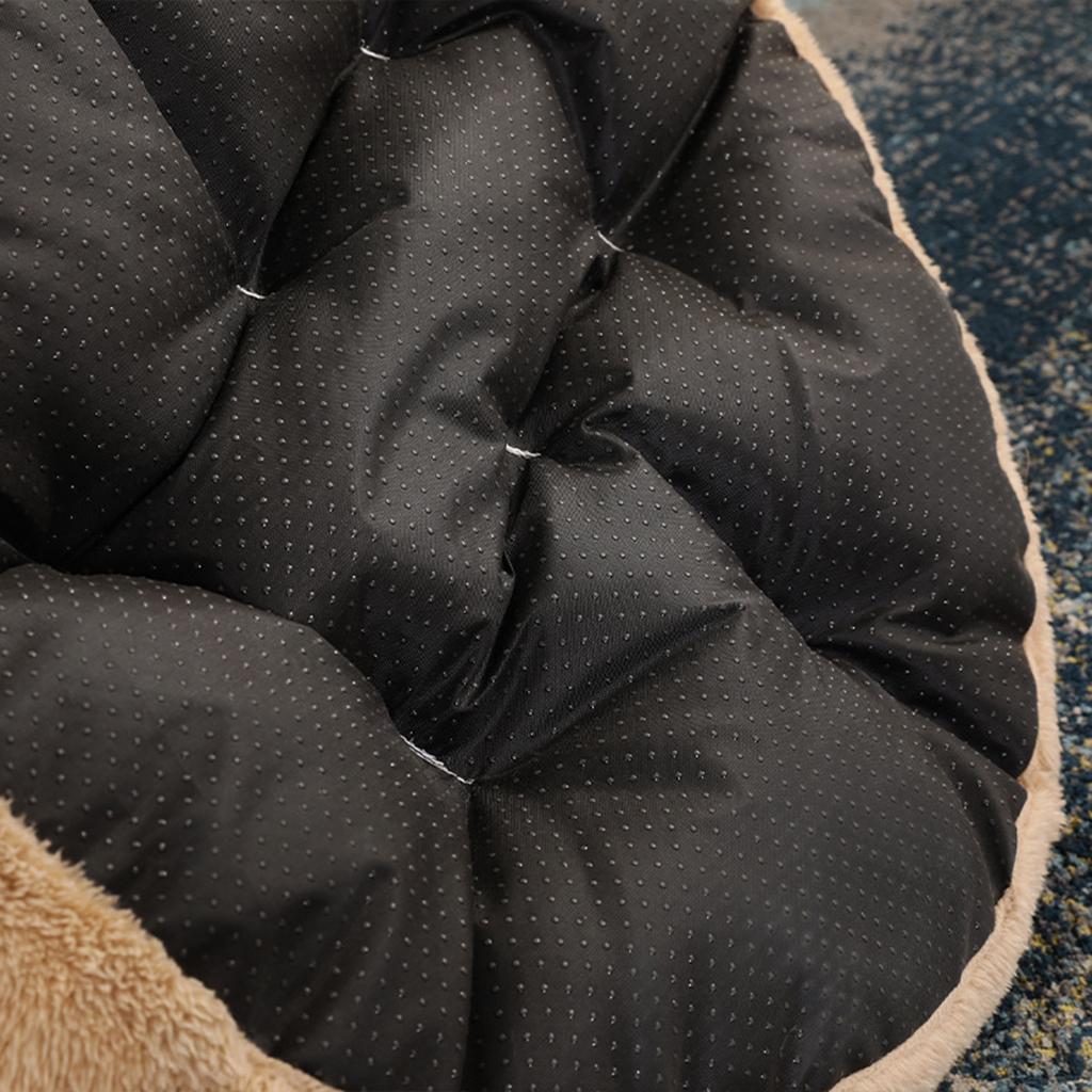 Bear Hug Cat Dog House Bed Kitten Pet Soft Fleece Puppy Cosy Kitten Bed Sofa Khaki 60cm