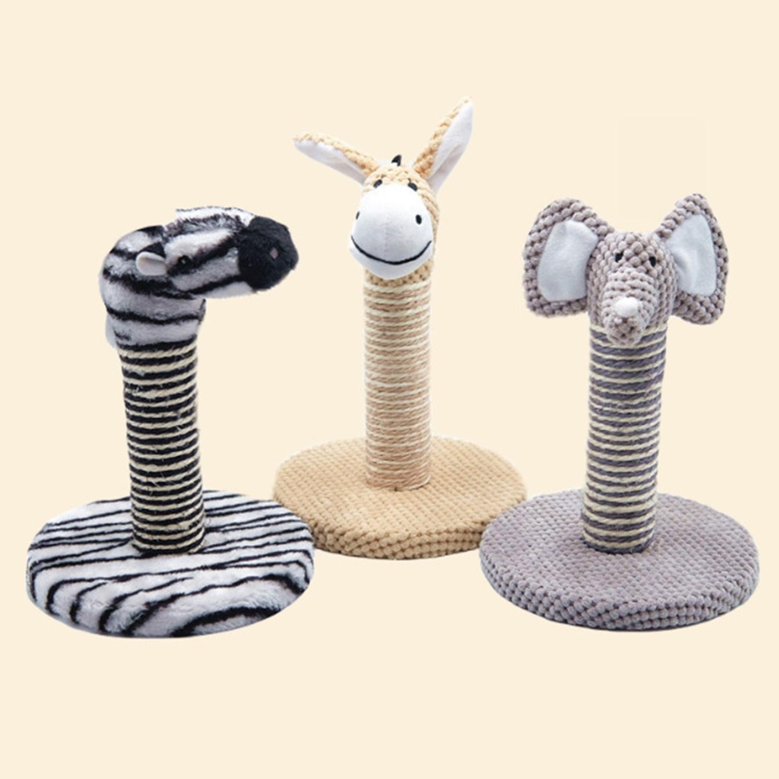 Cat Scratching Post Climbing Tree Scratcher Scratch Interactive Toy Zebra