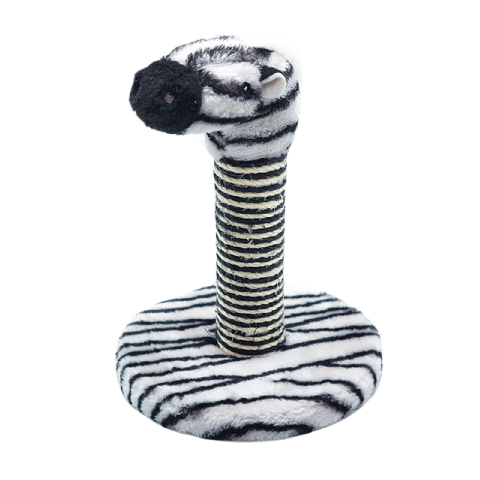 Cat Scratching Post Climbing Tree Scratcher Scratch Interactive Toy Zebra
