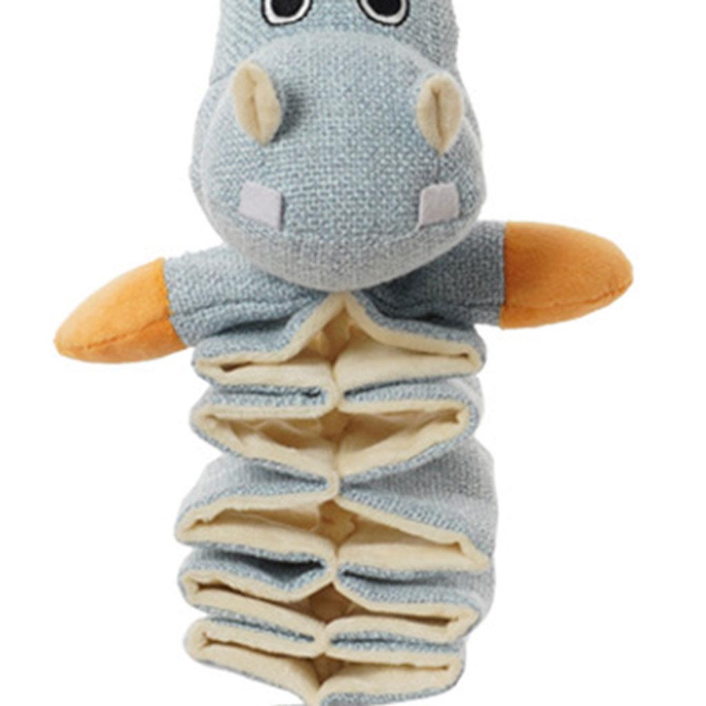 Dogs Bite-resistant Squeak Toys Fun Puppy Teeth Cleaning Toy Interactive Toy Hippo