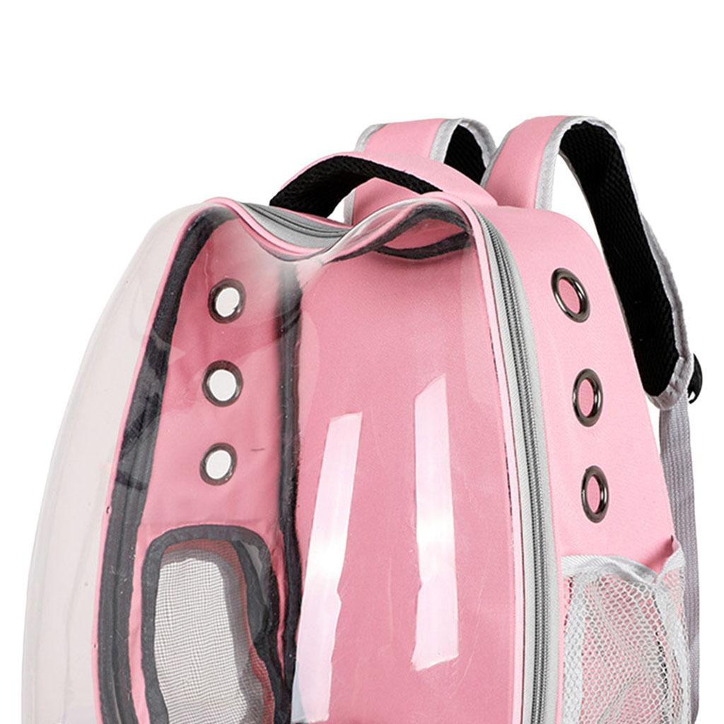 Cat Dog Backpack Oxford Cloth Pet Carrier Handbag for Puppy Pink
