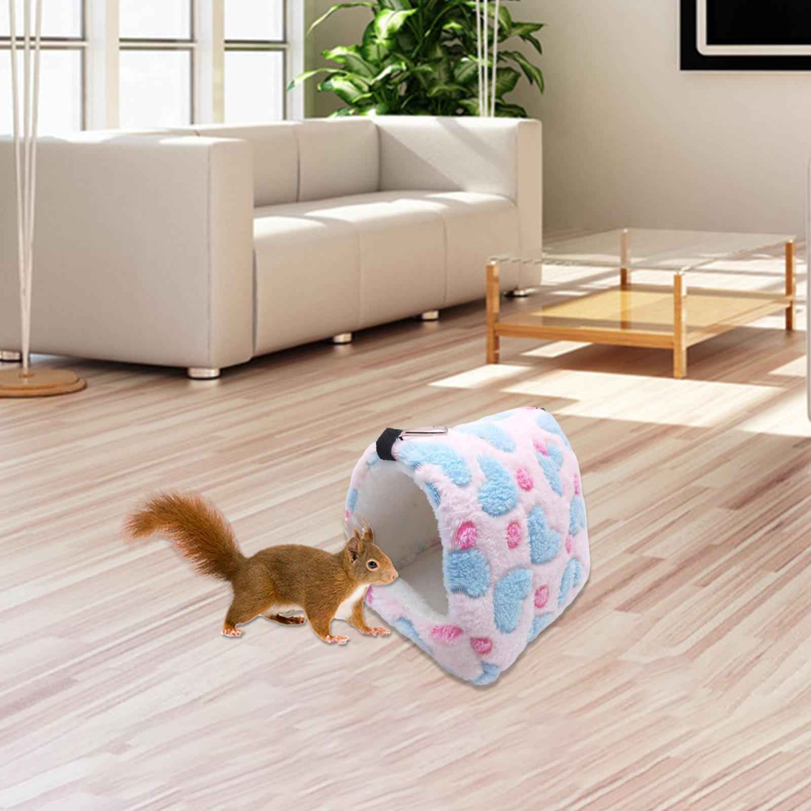 Guinea Pig Bed Cave Cozy Hamster House Rest Nest Pink Blue Heart