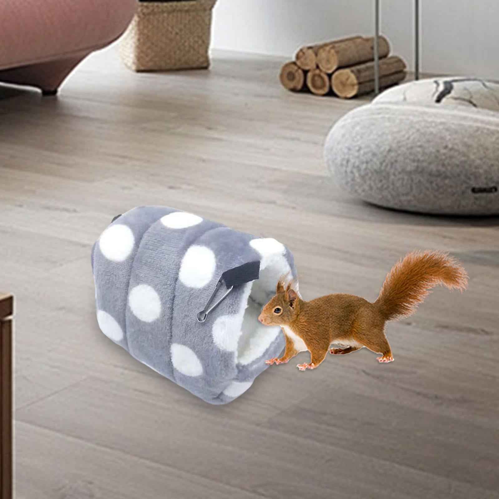 Guinea Pig Bed Cave Cozy Hamster House Rest Nest White Gray Point
