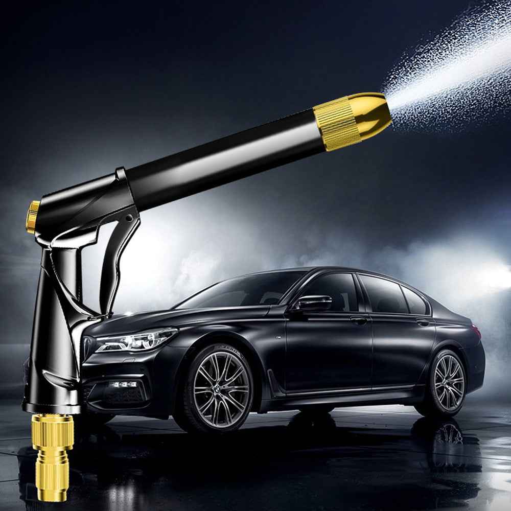 SUITU R-2383 15m Pure-Copper Nozzle + Aluminum Alloy Body High Pressure Water Pipe Sprayer Gun Set for Car Washing/Outdoor/Gardening/Pets Shower - Silver