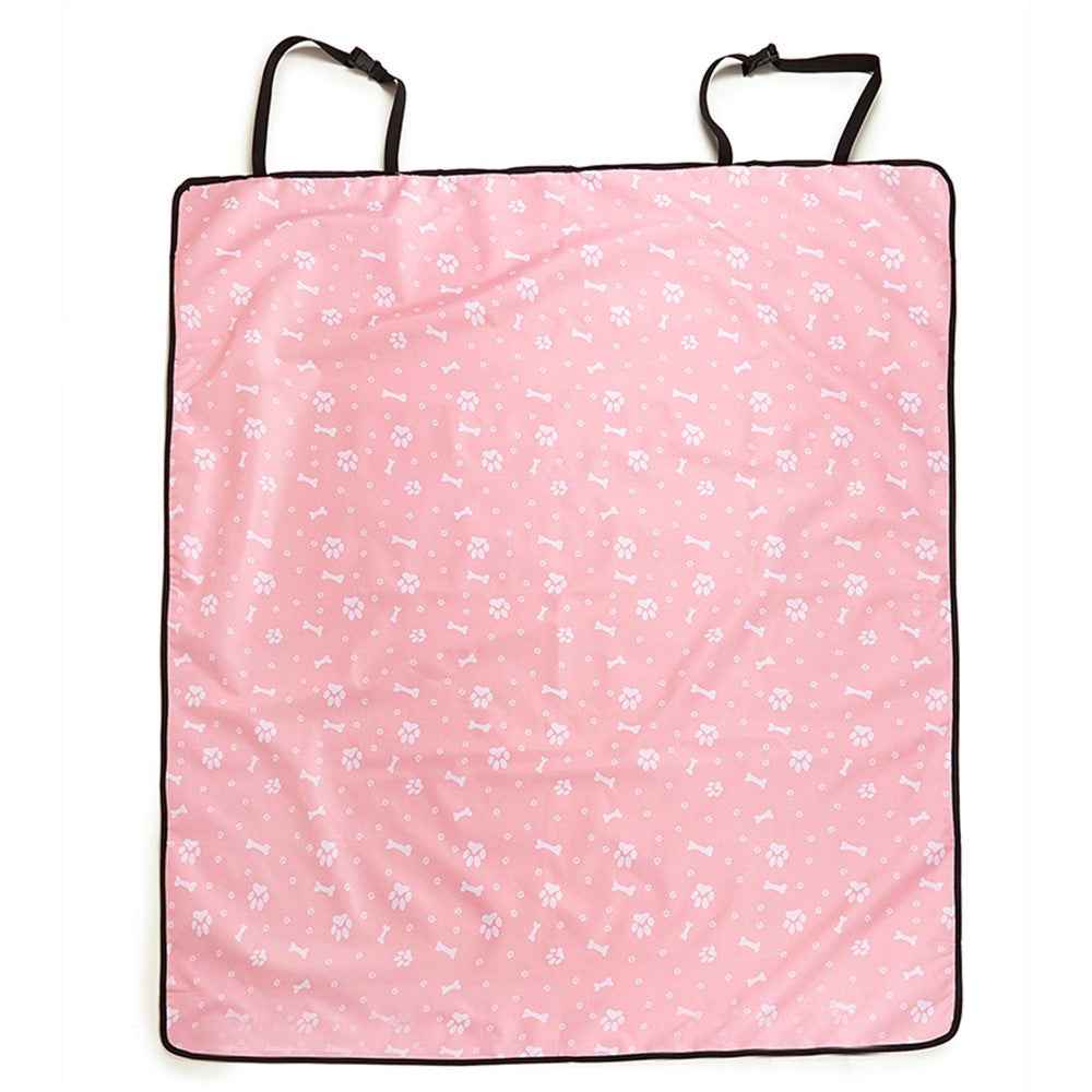 TG-PCU009 Waterproof Car Trunk Rear Back Seat Cover Pet Dog Seat Mat Protector Hammock Pad Liner - Pink / Claw