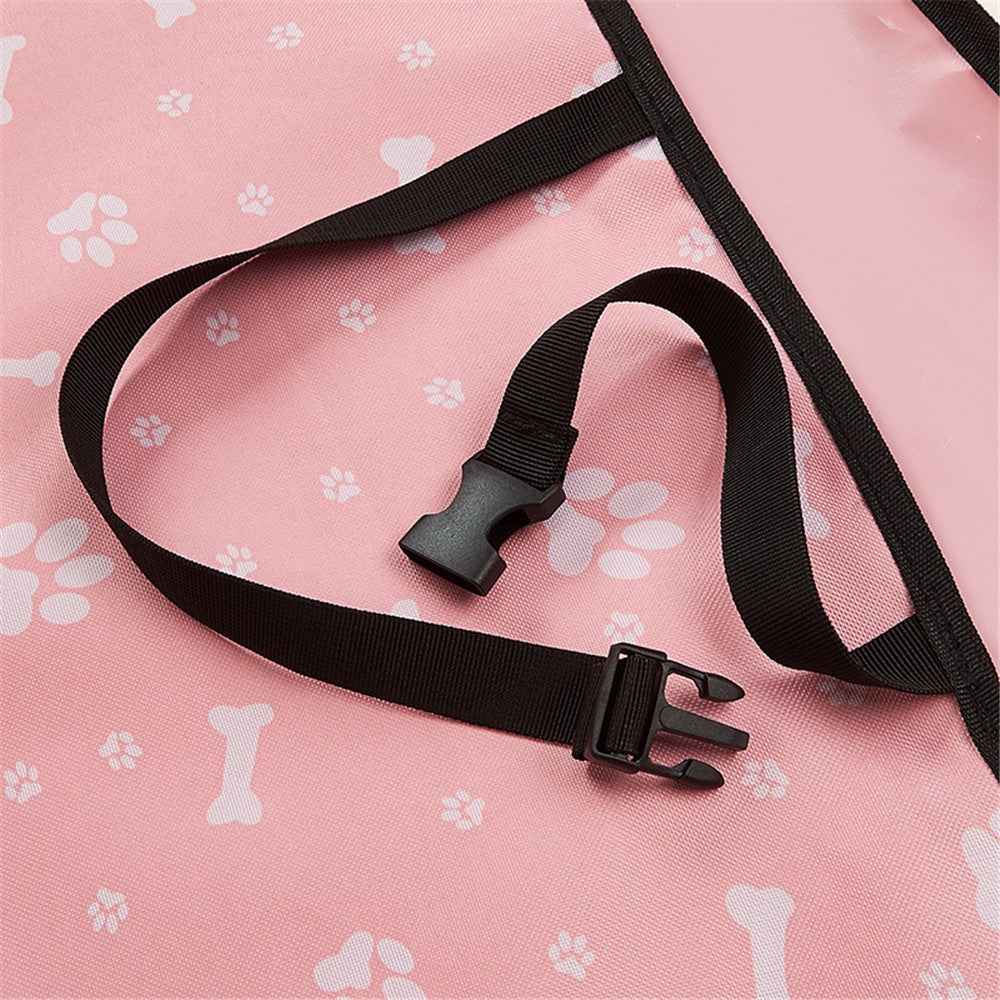 TG-PCU009 Waterproof Car Trunk Rear Back Seat Cover Pet Dog Seat Mat Protector Hammock Pad Liner - Pink / Claw