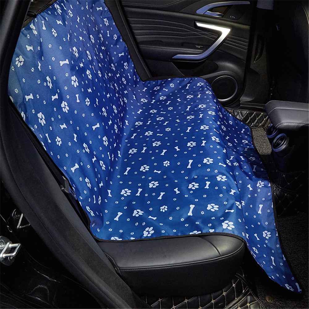 TG-PCU009 Waterproof Car Trunk Rear Back Seat Cover Pet Dog Seat Mat Protector Hammock Pad Liner - Blue / Claw