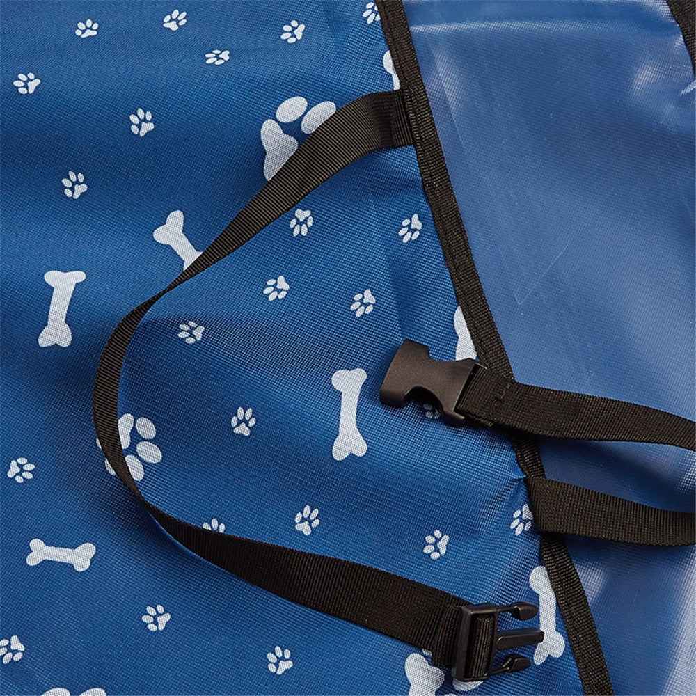 TG-PCU009 Waterproof Car Trunk Rear Back Seat Cover Pet Dog Seat Mat Protector Hammock Pad Liner - Blue / Claw