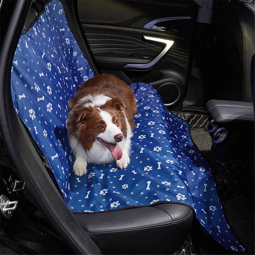 TG-PCU009 Waterproof Car Trunk Rear Back Seat Cover Pet Dog Seat Mat Protector Hammock Pad Liner - Blue / Claw