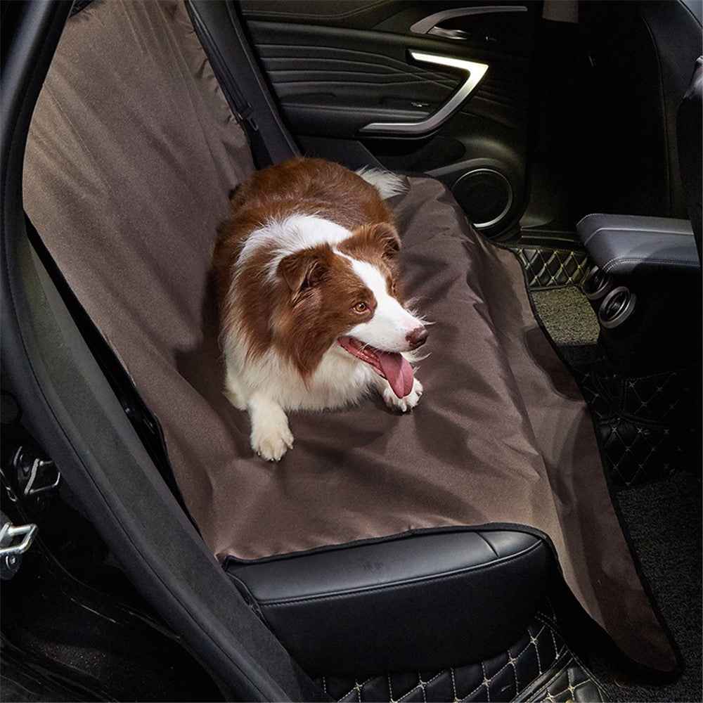 TG-PCU009 Waterproof Car Trunk Rear Back Seat Cover Pet Dog Seat Mat Protector Hammock Pad Liner - Coffee