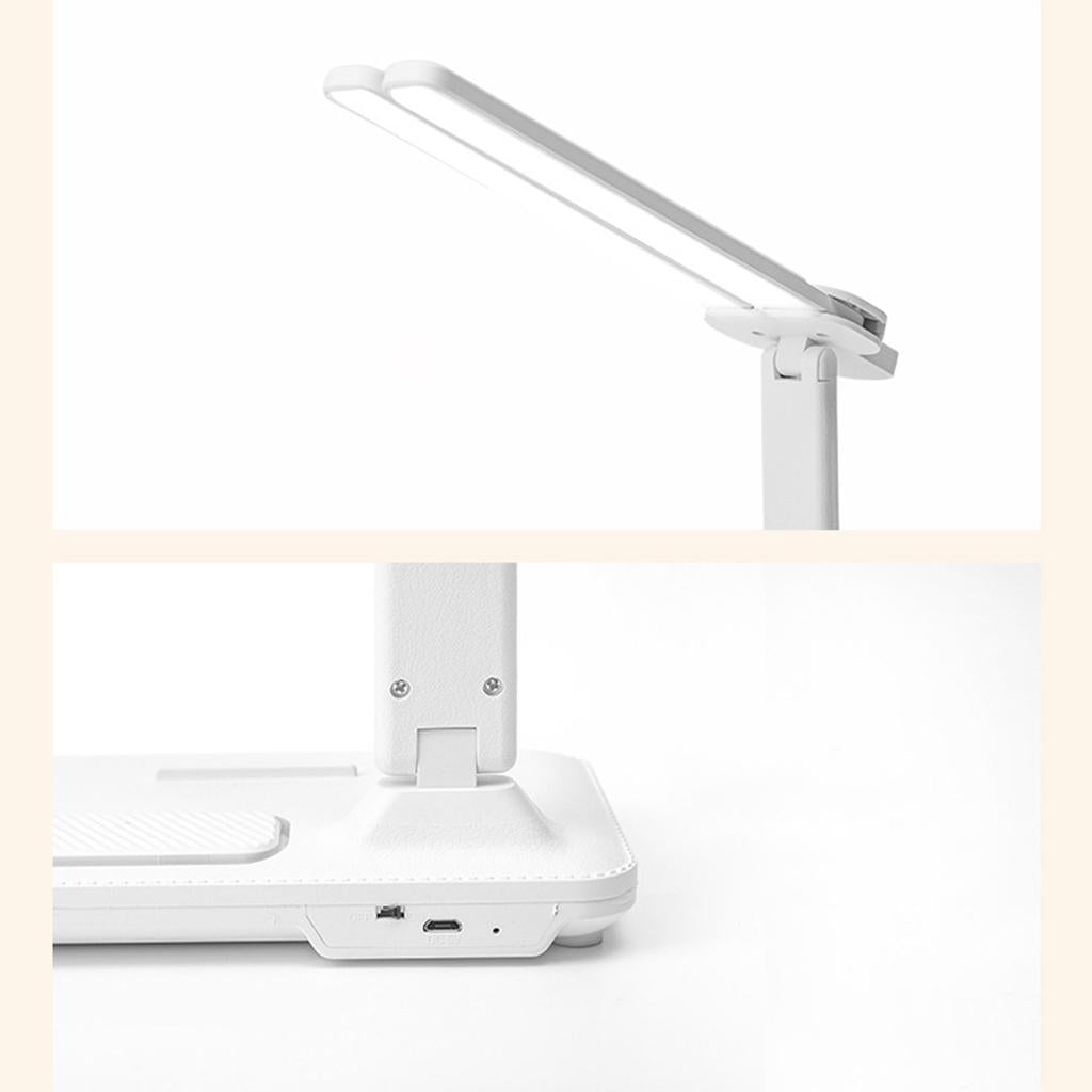 Desk Lamp table lights LED Double Head with Pen Holder Study Room Bedside