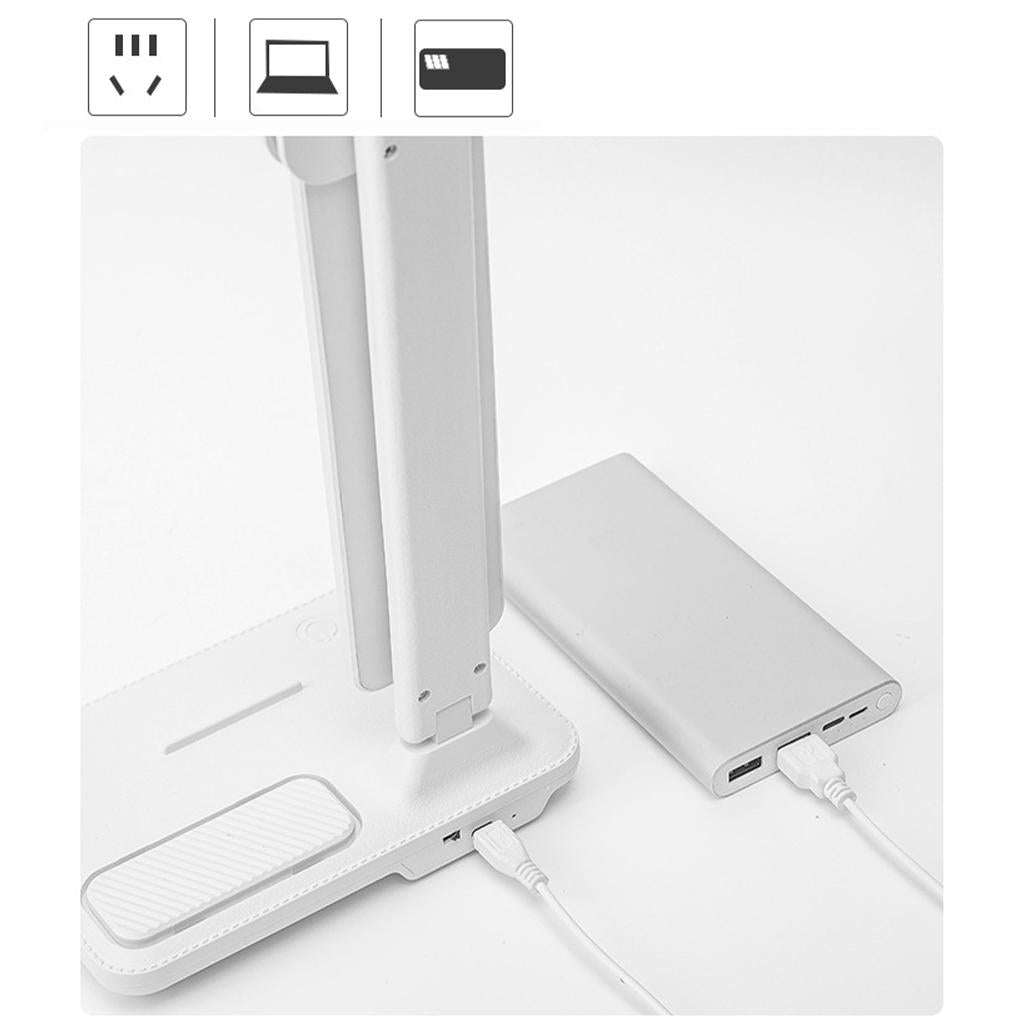 Desk Lamp table lights LED Double Head with Pen Holder Study Room Bedside