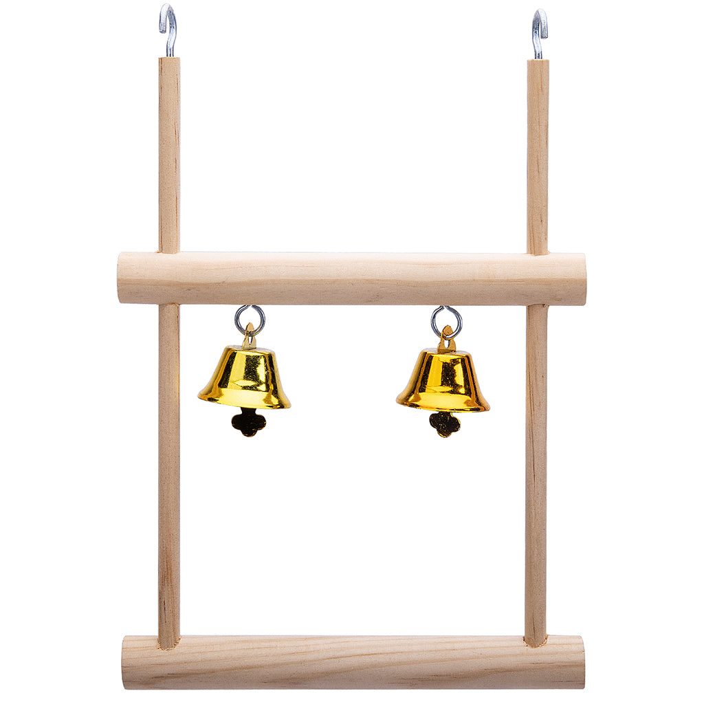 8x Parrot Chewing Toys Wood Ladder Stand Budgie Cockatiel Cage Bird Toy Set