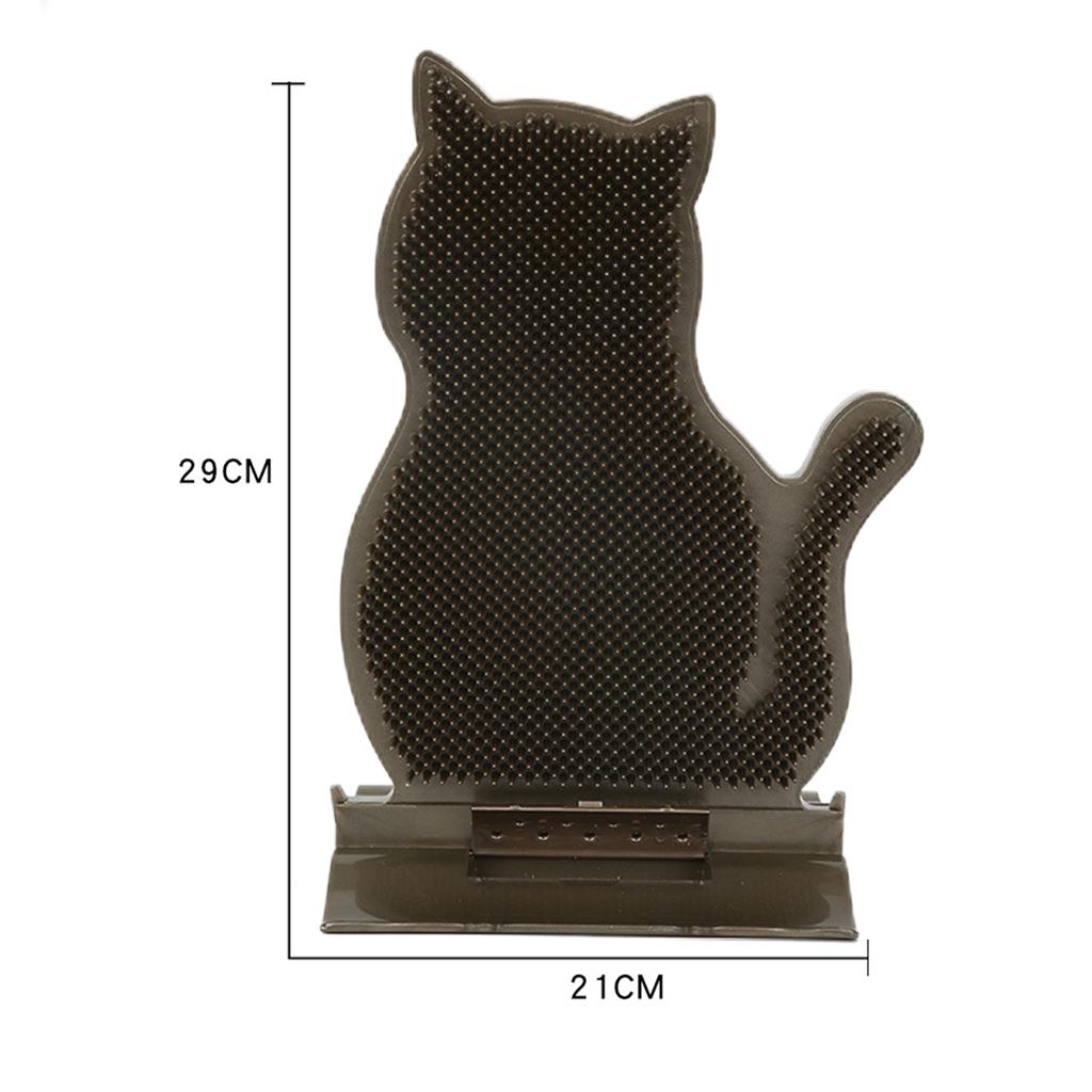 Cat Self Groomer Brush Wall Corner Grooming Massage Tickling Comb Coffee
