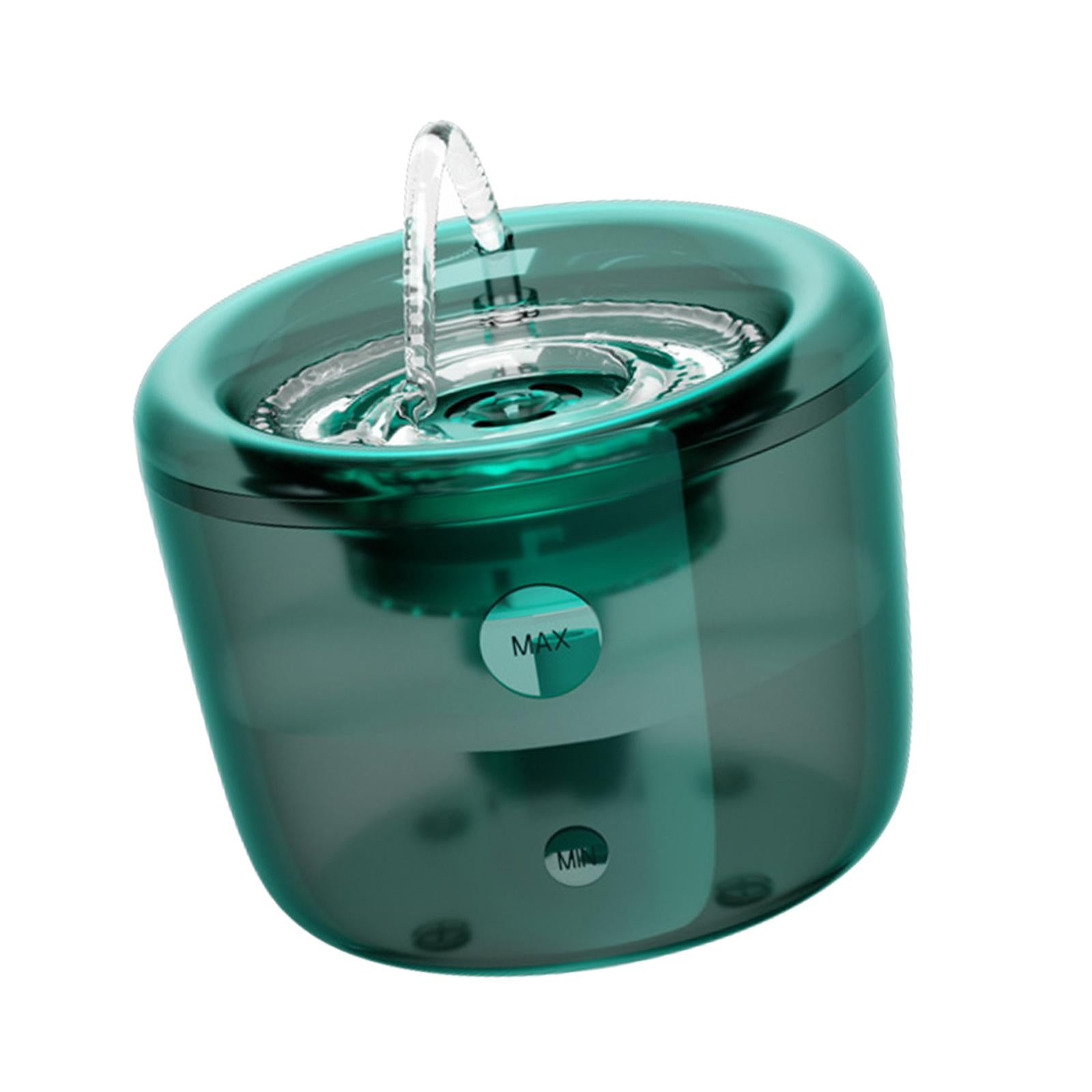 Cat Water Fountain 1.6L Puppy Kitten Adjustable Flowing Indoor Green