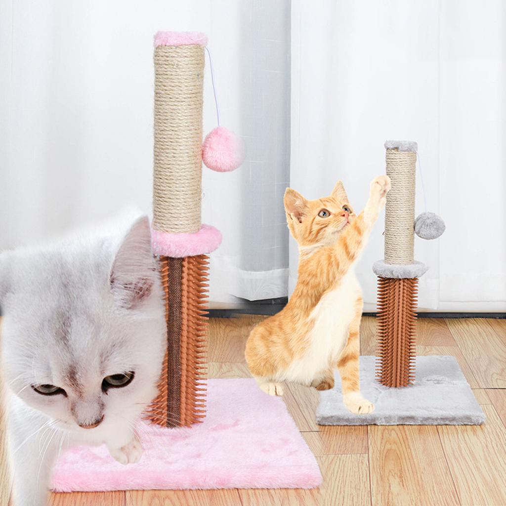 Cat Scratching Post Furniture Bed Pet Post Activity Centre Kitten pink