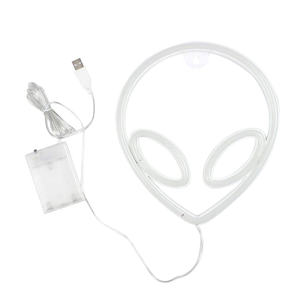 Alien Neon Sign Wall Decor Art Decor Accessories USB for Bedroom Pink blue
