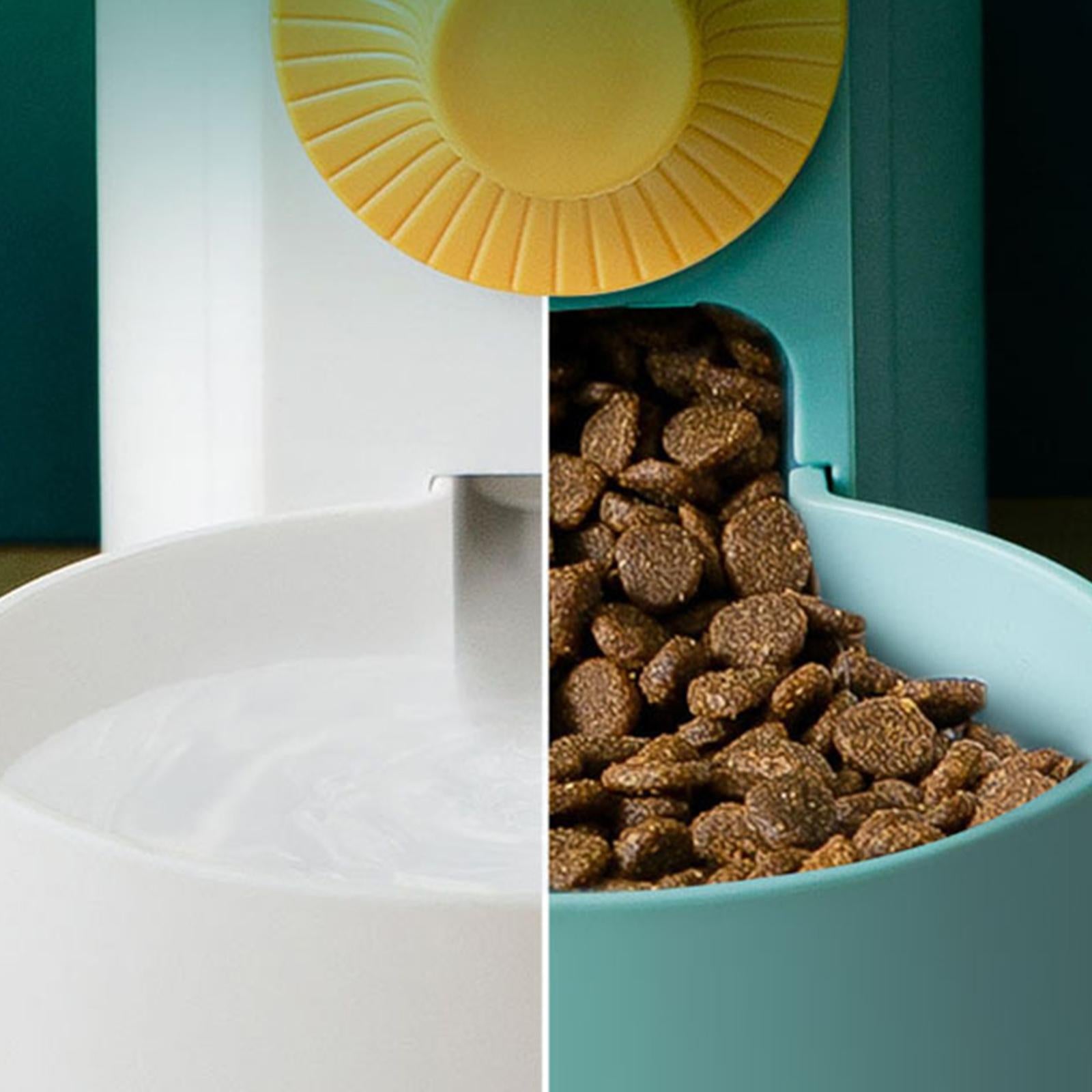 Automatic Cat Feeder for Dry Food Feeding Product for Kitten Puppy Rabbit White