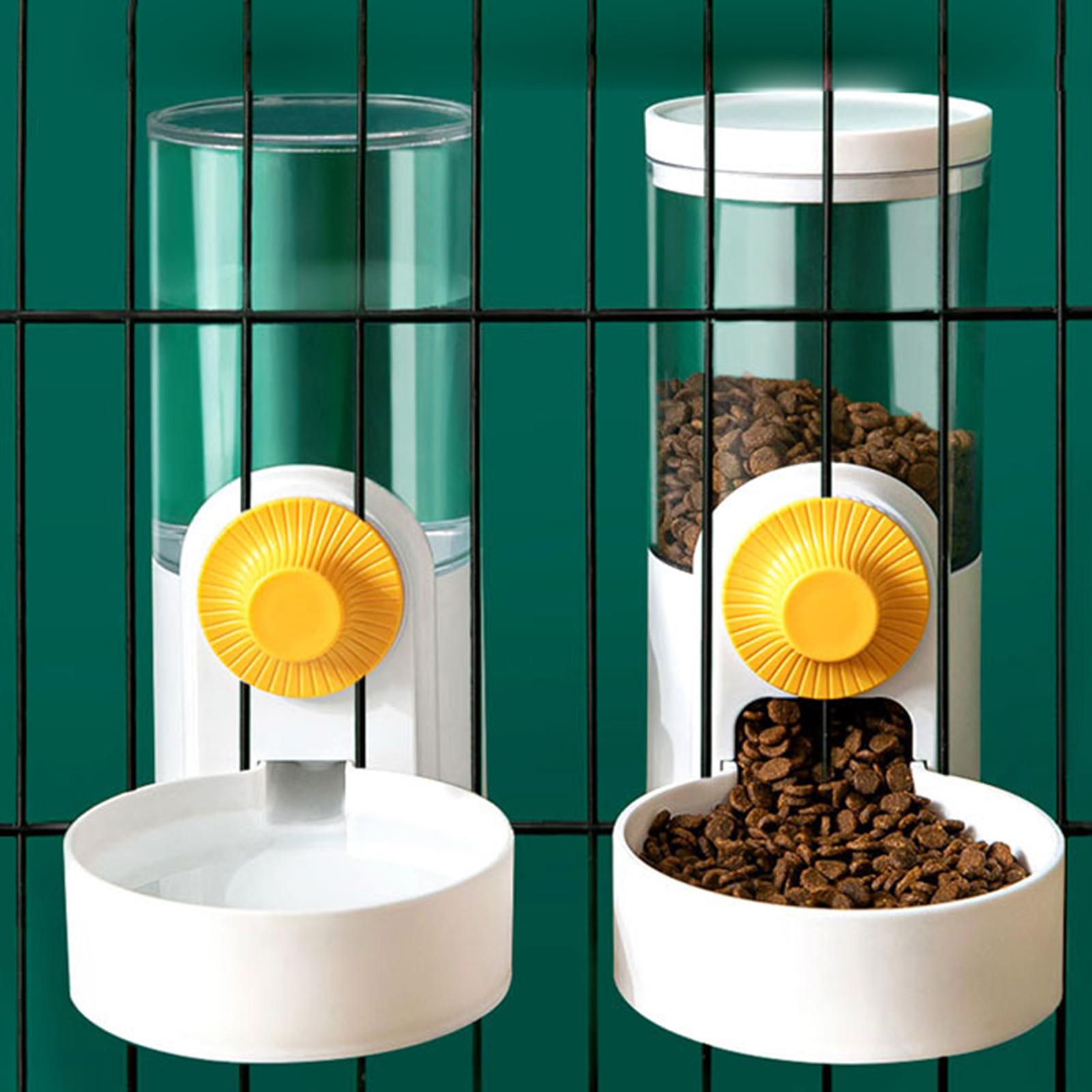 Automatic Cat Feeder for Dry Food Feeding Product for Kitten Puppy Rabbit White