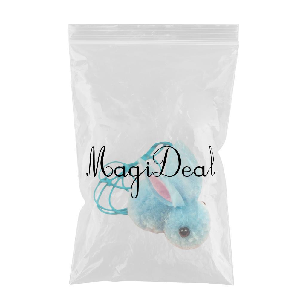 Cat Rabbit Toy Hanging Retractable Plush Exerciser Funny Cat Toys for Window Blue