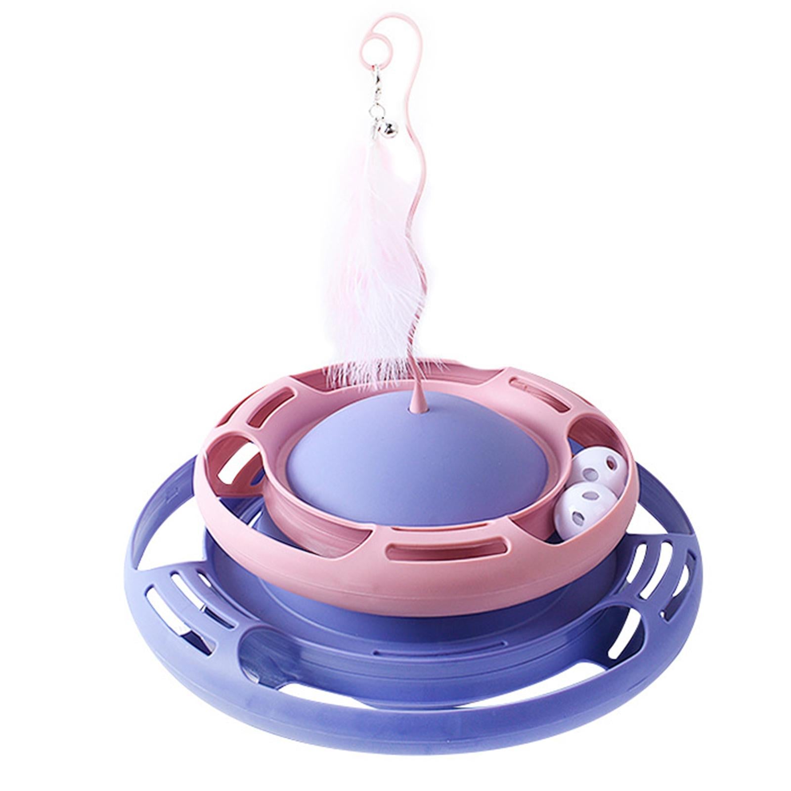 Cat Tumbler Toy Training Playing Indoor Chasing Rolling Ball Purple Pink
